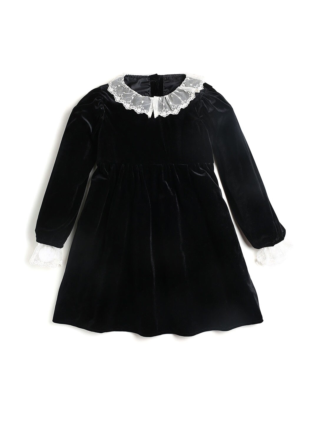 

Hopscotch Girls Black Solid Round Neck Dress