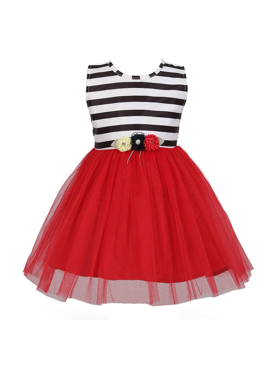 

Hopscotch Red & Black Striped Dress