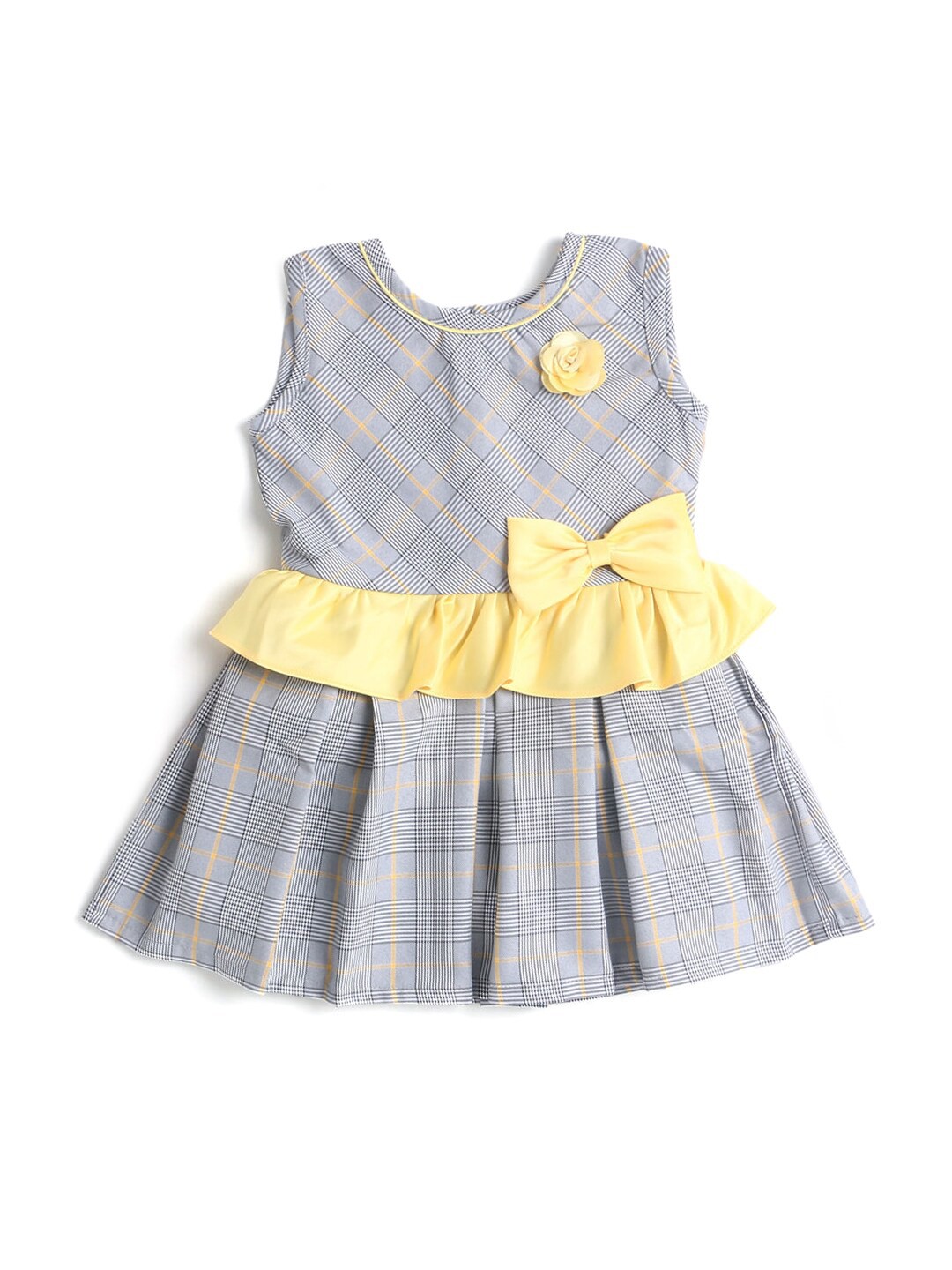 

Hopscotch Girls Grey Checked Dress
