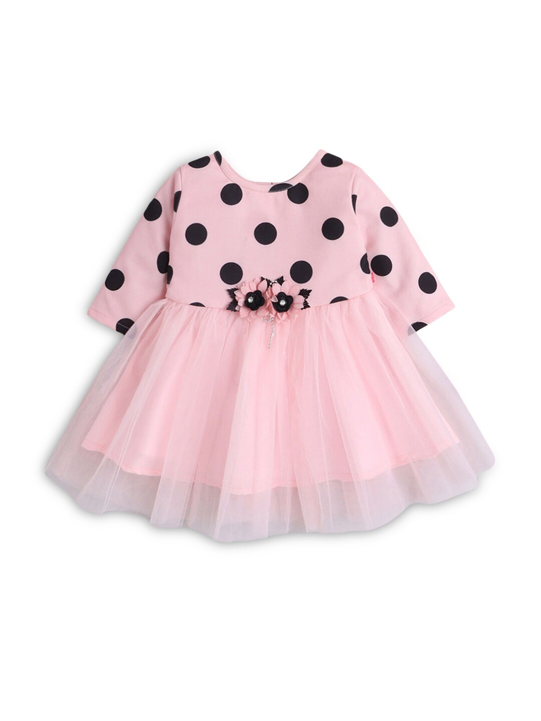 

Hopscotch Girls Peach Printed Cotton Fit & Flare Dress