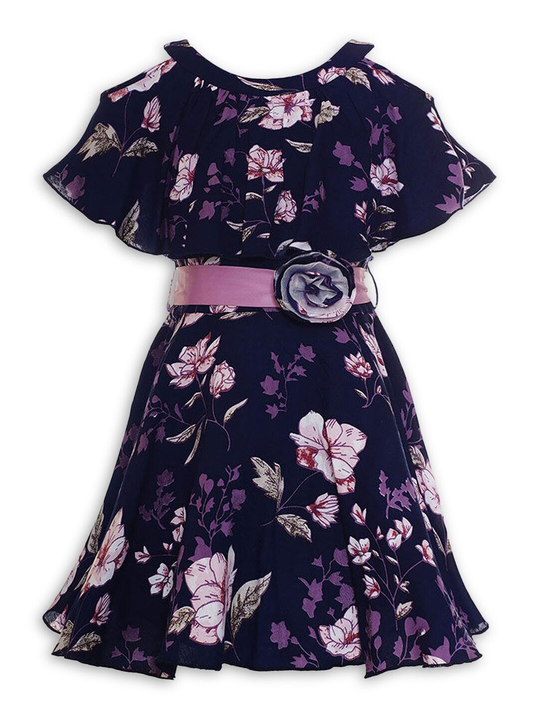 

Hopscotch Girls Navy Blue Floral Dress