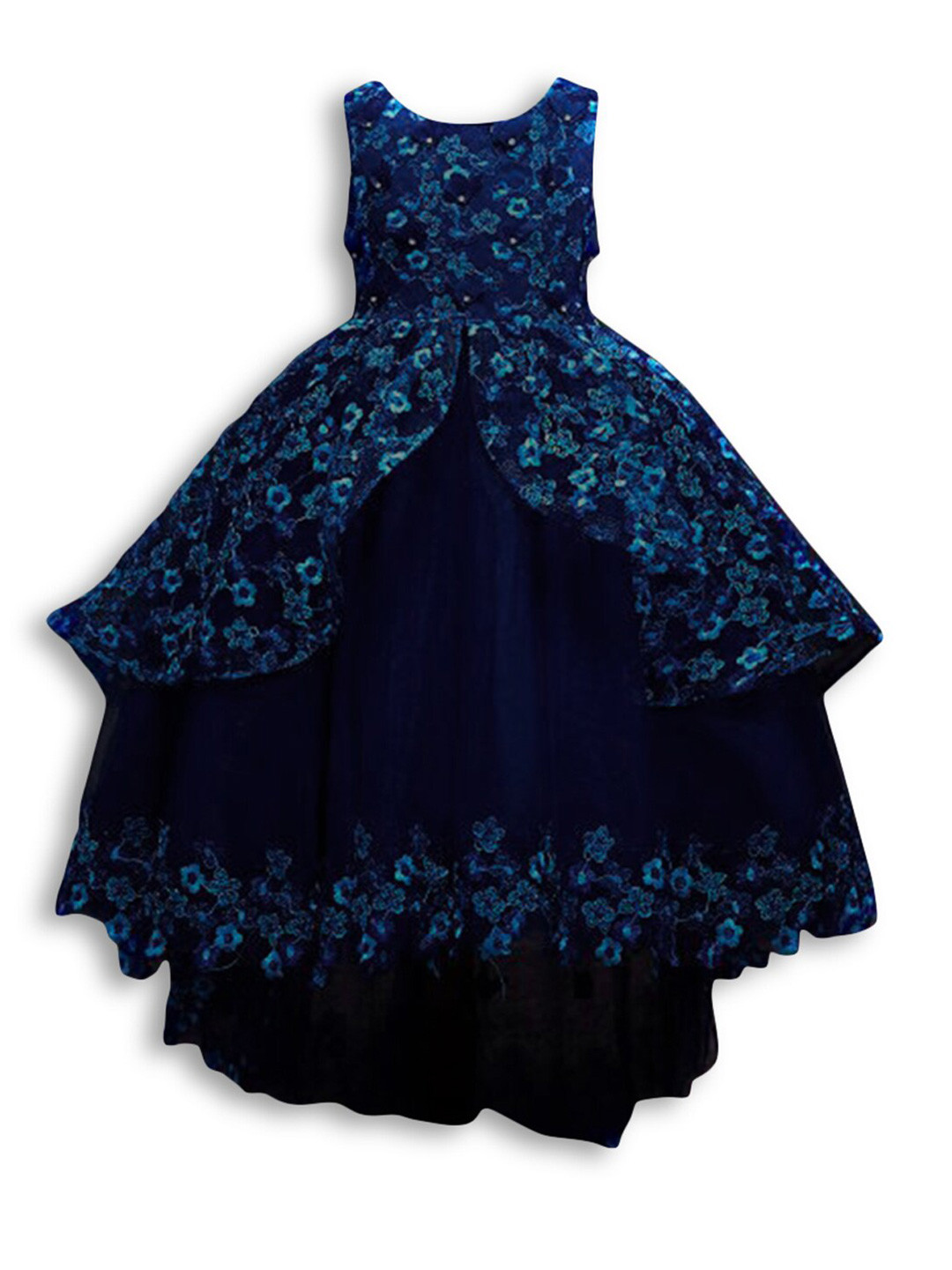 

Hopscotch Navy Blue Floral Maxi Dress