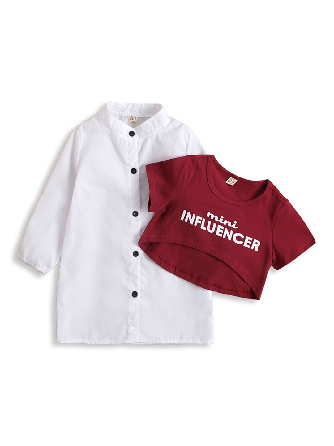 

Hopscotch Red & White Layered Shirt Dress