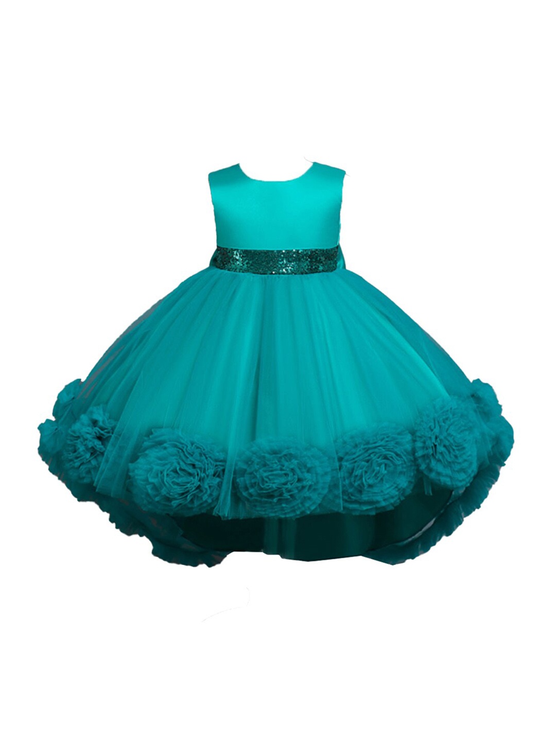 

Hopscotch Girls Green Embellished Gown Dress