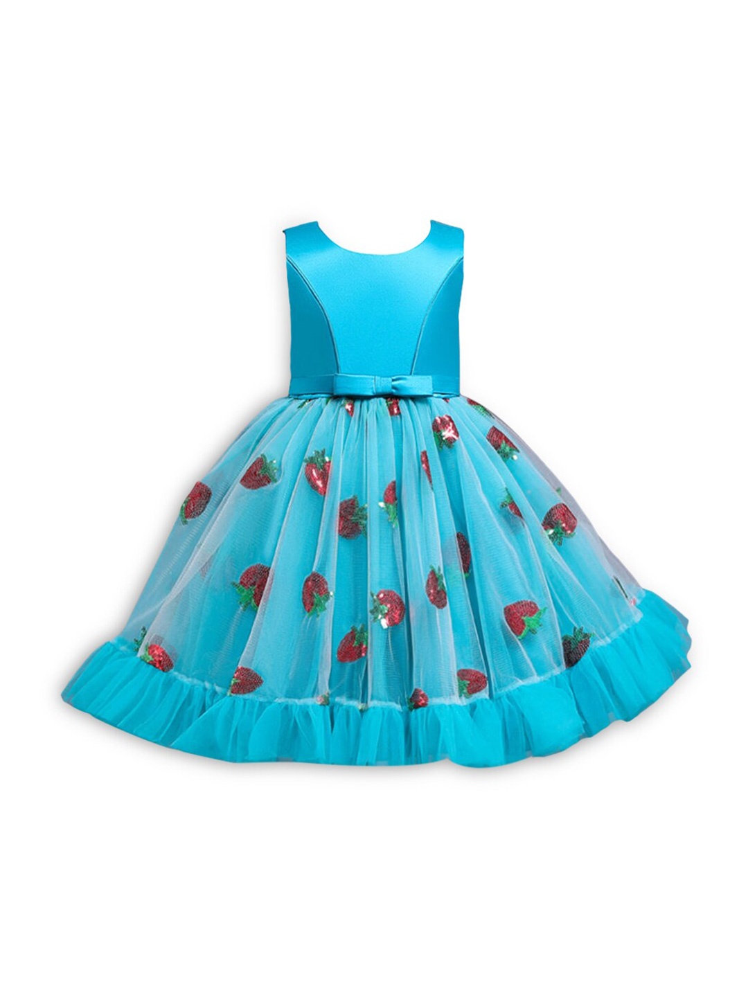 

Hopscotch Girls Blue Embellished Dress