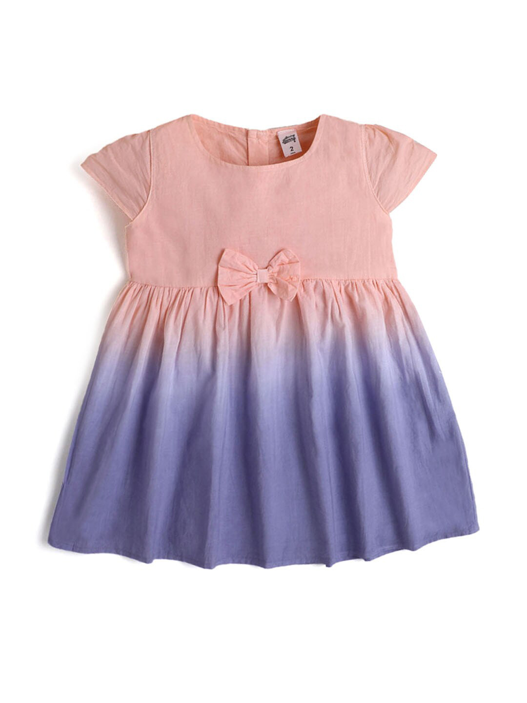 

Hopscotch Girls Peach-Coloured & Purple Ombre Casual Dress