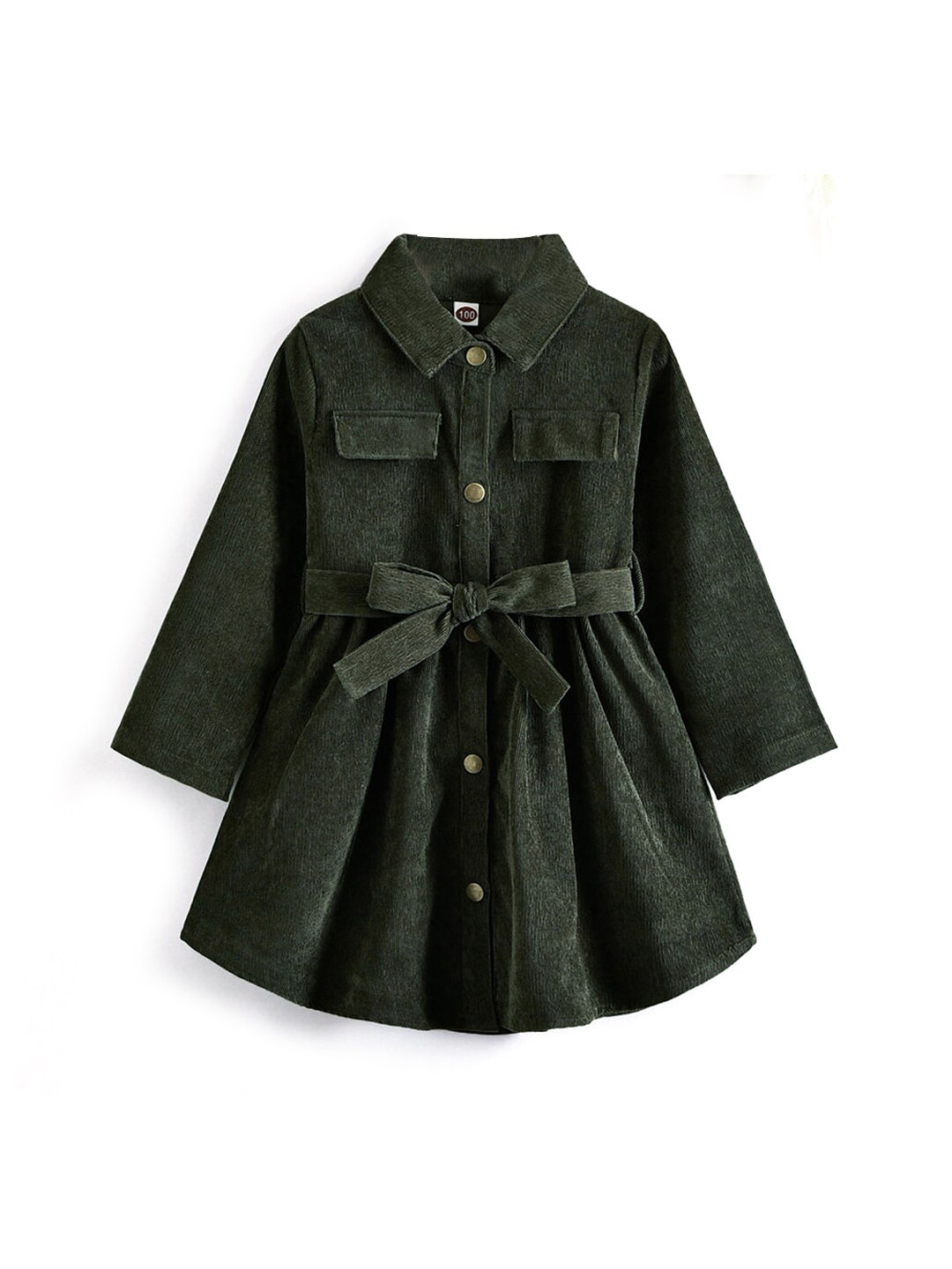 

Hopscotch Girls Green A-Line Dress