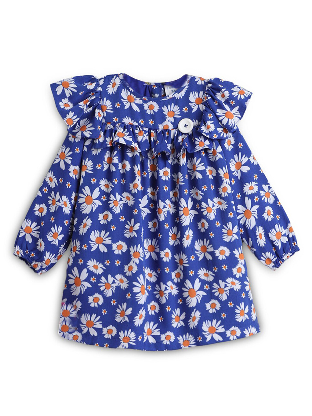 

Hopscotch Girls Blue Floral A-Line Dress
