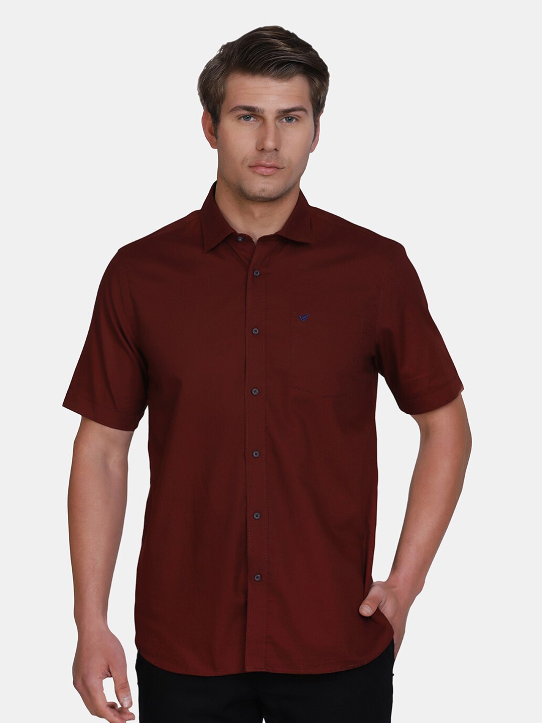 

Blackberrys Men Red India Slim Fit Casual Shirt