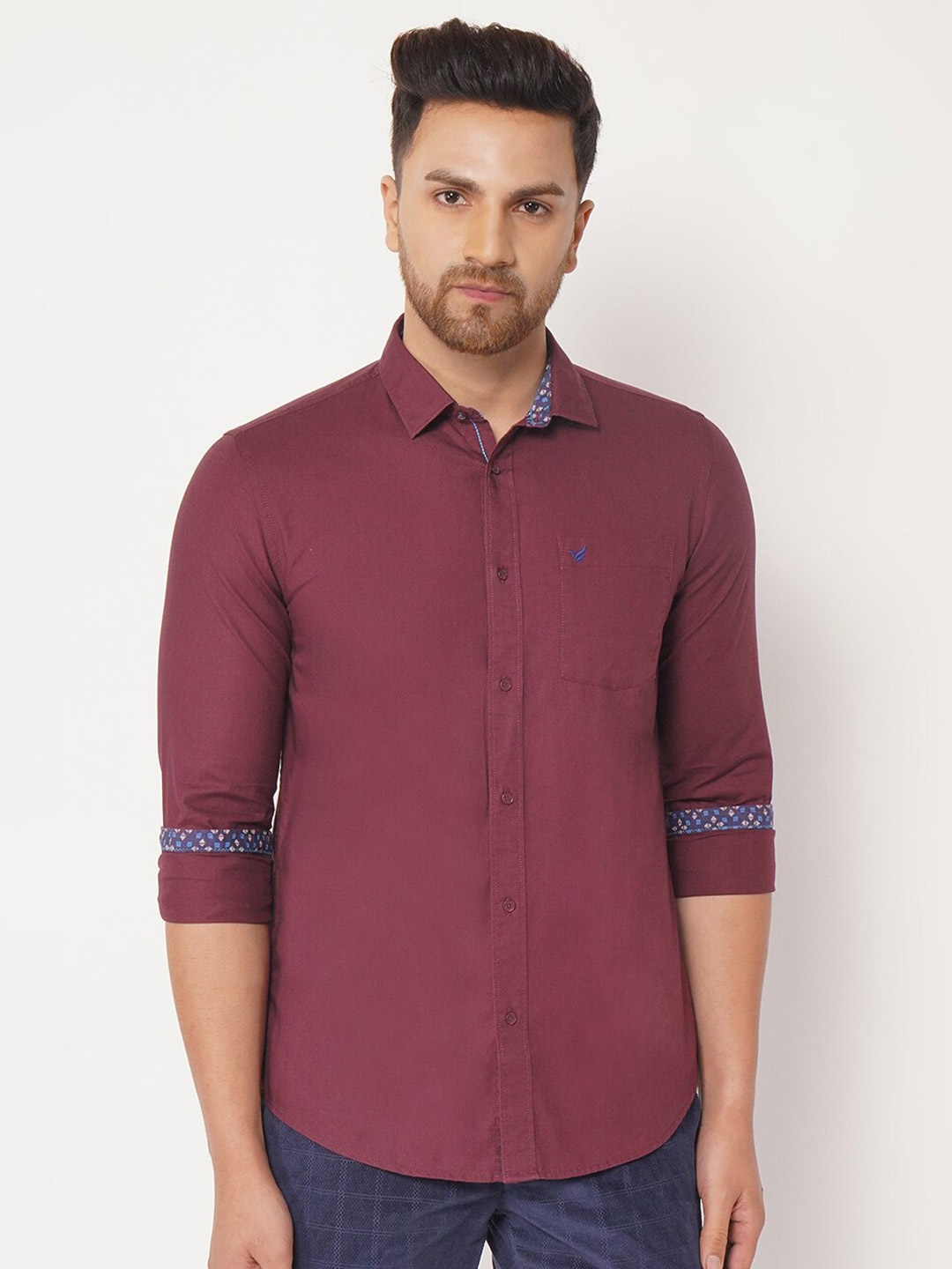 

Blackberrys Men Maroon India Slim Fit Casual Shirt