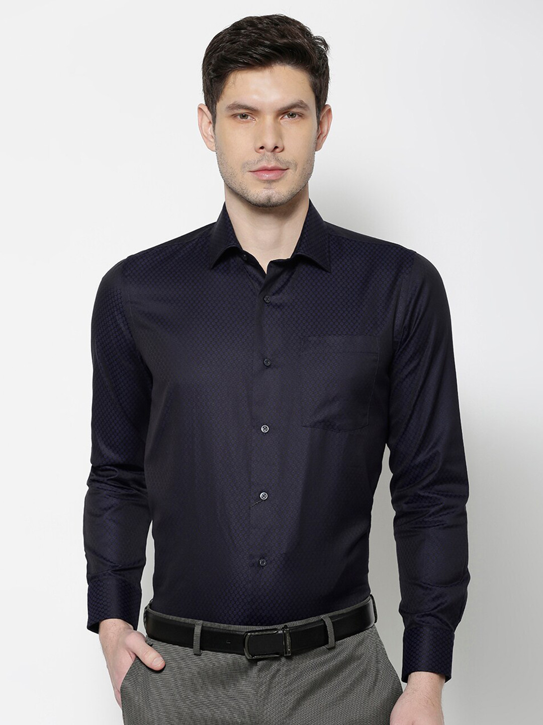 

Blackberrys Men Navy Blue Slim Fit Formal Shirt
