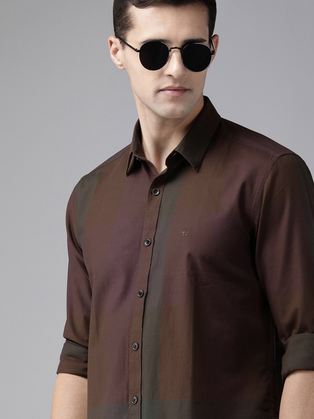 

Arrow Sport Men Multicoloured Slim Fit Self-Checked Pure Cotton Casual Shirt, Multi