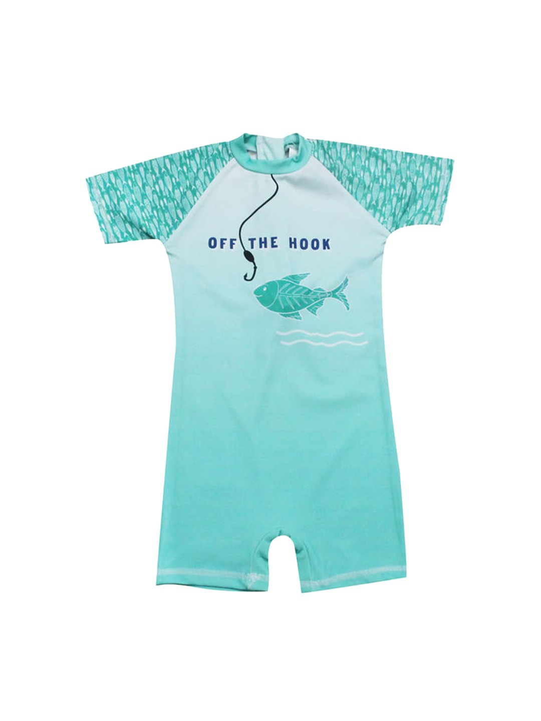 

Hopscotch Infant Boys Green & Blue Printed Rompers