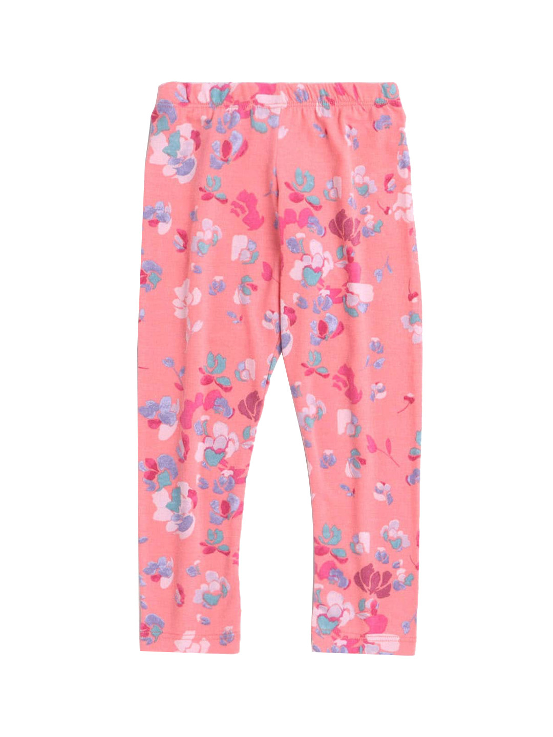 

Hopscotch Girls Peach-Coloured Floral Printed Leggings