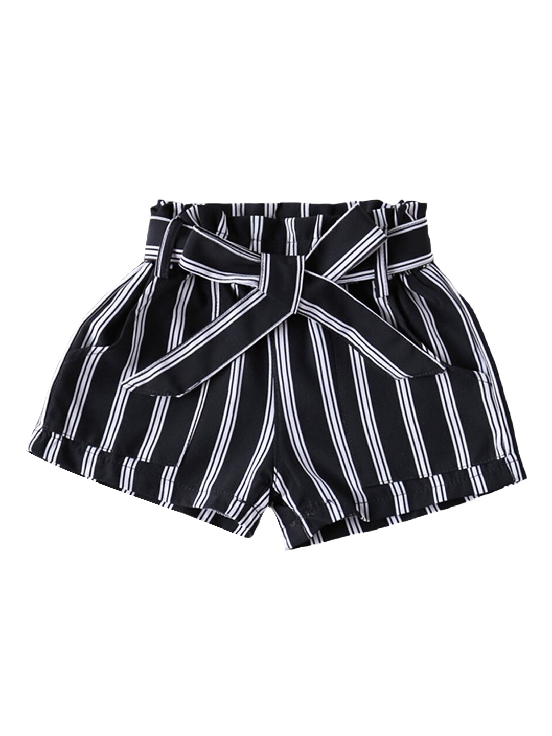 

Hopscotch Girls Black Striped Shorts