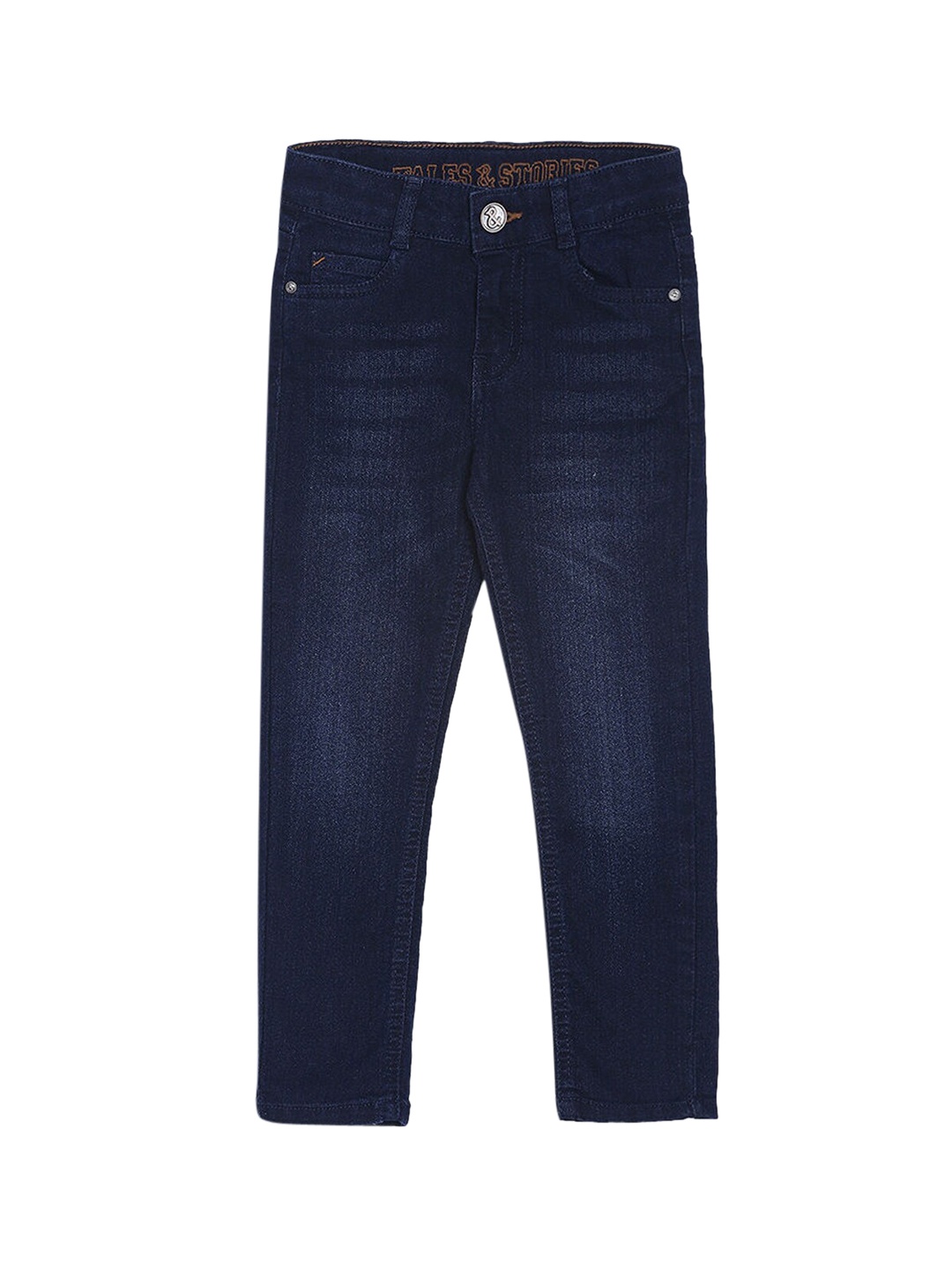 

Hopscotch Boys Blue Mid Rise Straight Fit Stretchable Jeans