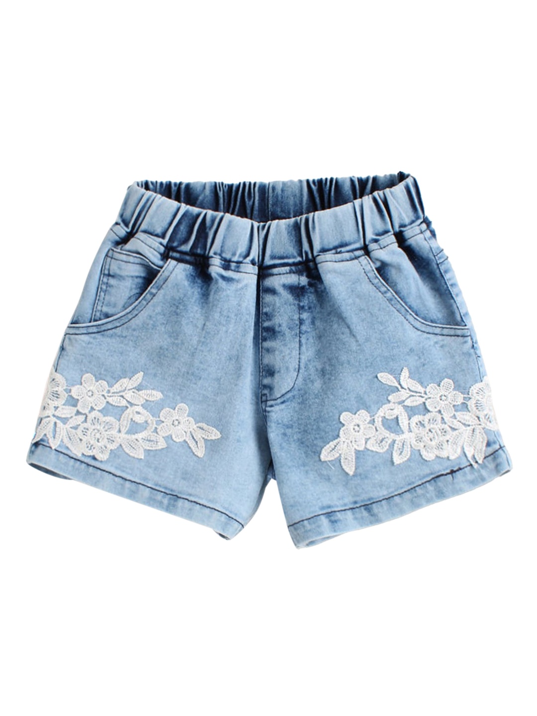

Hopscotch Girls Blue Washed Denim Shorts