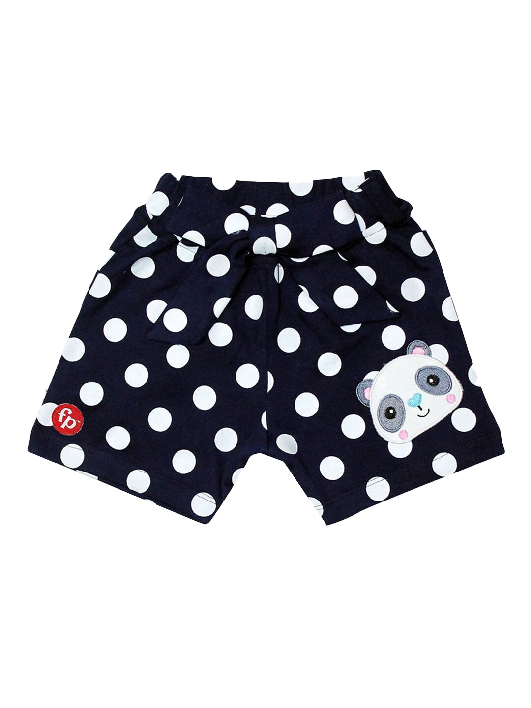 

Hopscotch Girls Navy Blue & White Polka Dots Printed Shorts