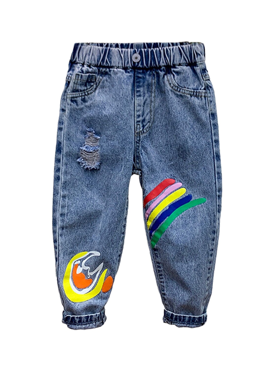 

Hopscotch Boys Blue Low Distress Light Fade Stretchable Jeans