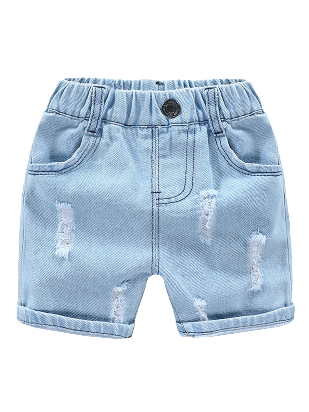 

Hopscotch Boys Blue Washed Distressed Denim Shorts