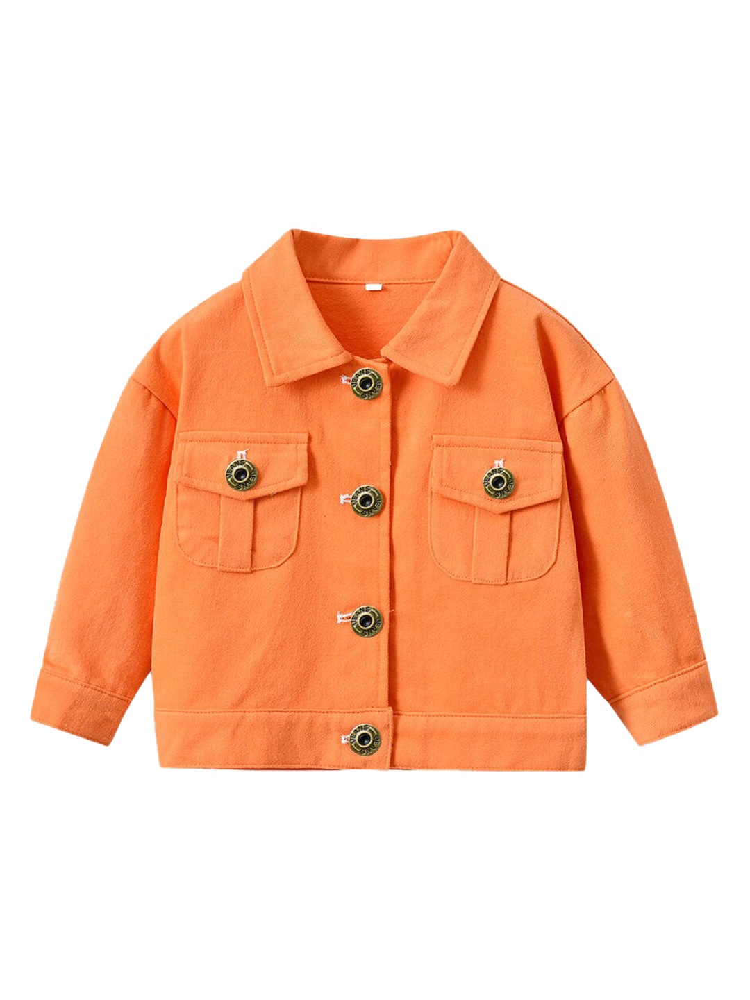 

Hopscotch Boys Orange Lightweight Crop Denim Jacket