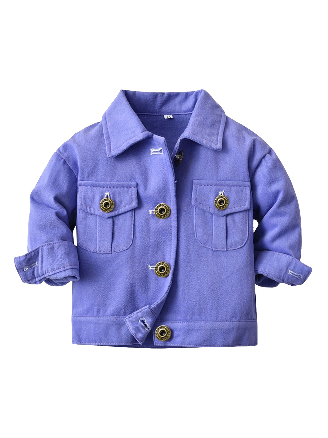 

Hopscotch Boys Purple Lightweight Crop Denim Jacket