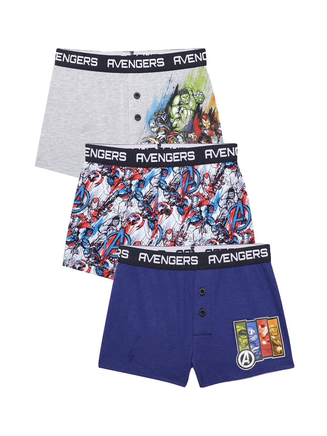 

Hopscotch Boys Pack Of 3 Printed Boxer Briefs, Blue