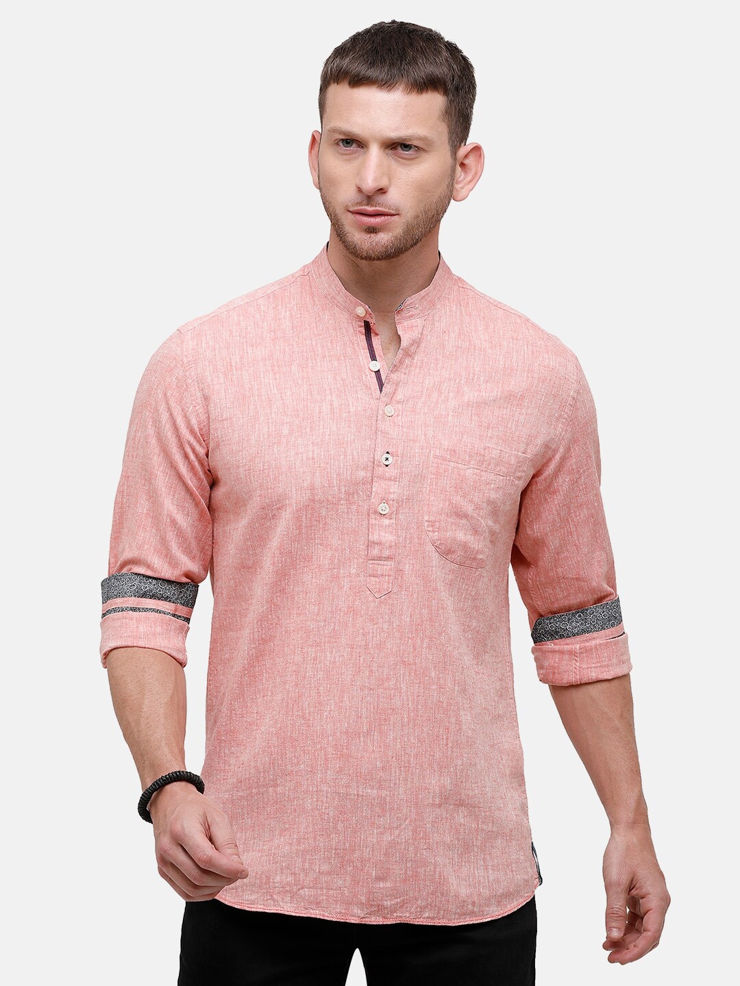 

CAVALLO by Linen Club Men Red Casual Shirt