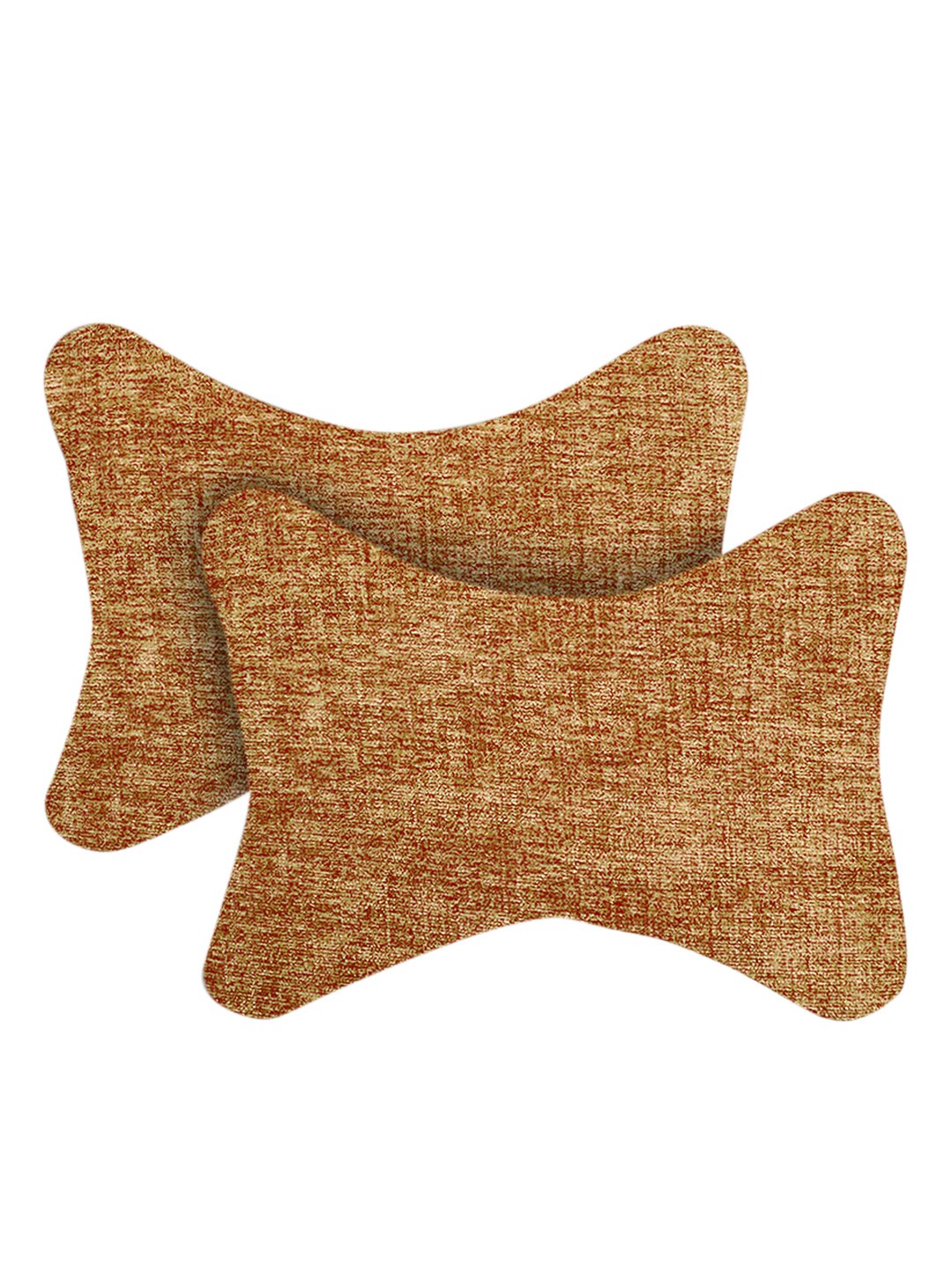 

Lushomes Set of 2 Mustard Yellow Car Seat Neck Rest Back Pillow