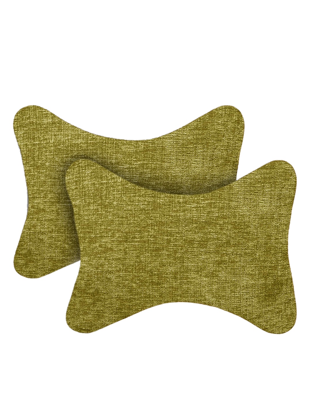 

Lushomes olive Green Set of 2 Neck & Back Rest Pillows