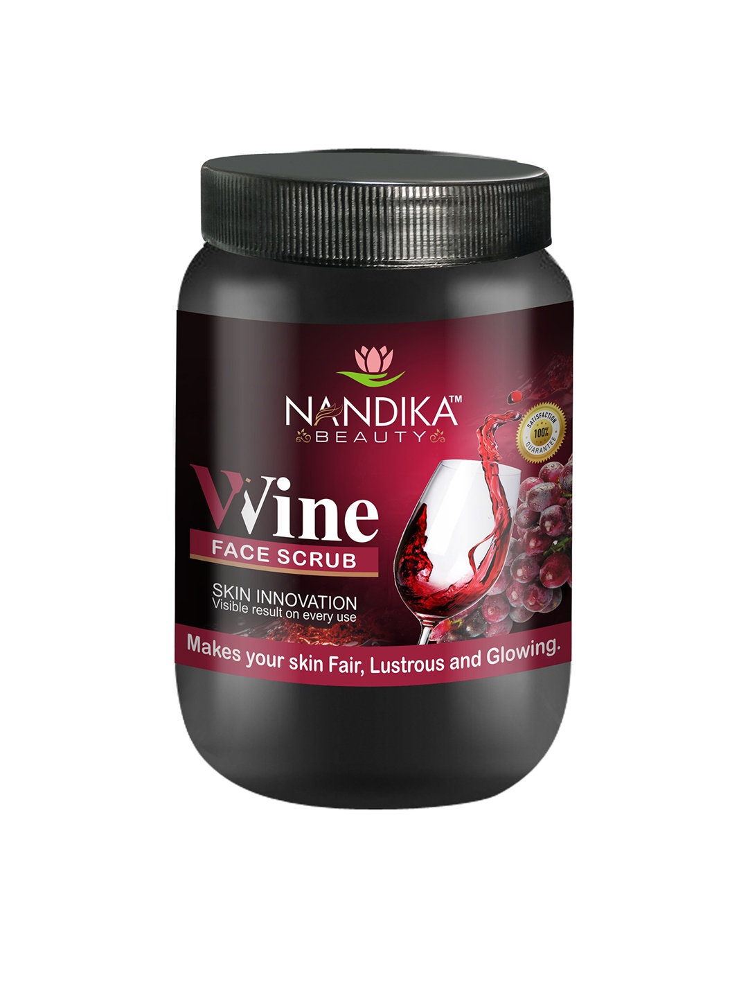

NANDIKA BEAUTY Wine Face Scrub with Aloevera 1000 g, Magenta