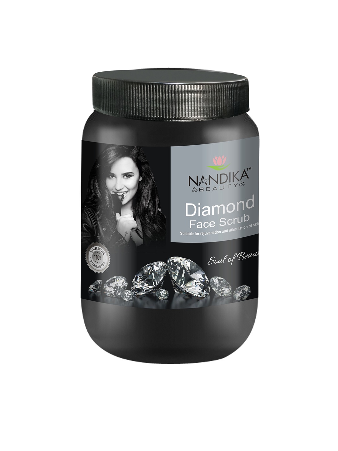 

NANDIKA BEAUTY Diamond Face Scrub with Aloevera 1000 g, Black