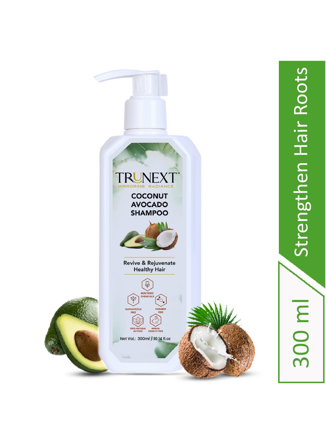 

TRUNEXT Coconut Avocado Shampoo 300 ml, White