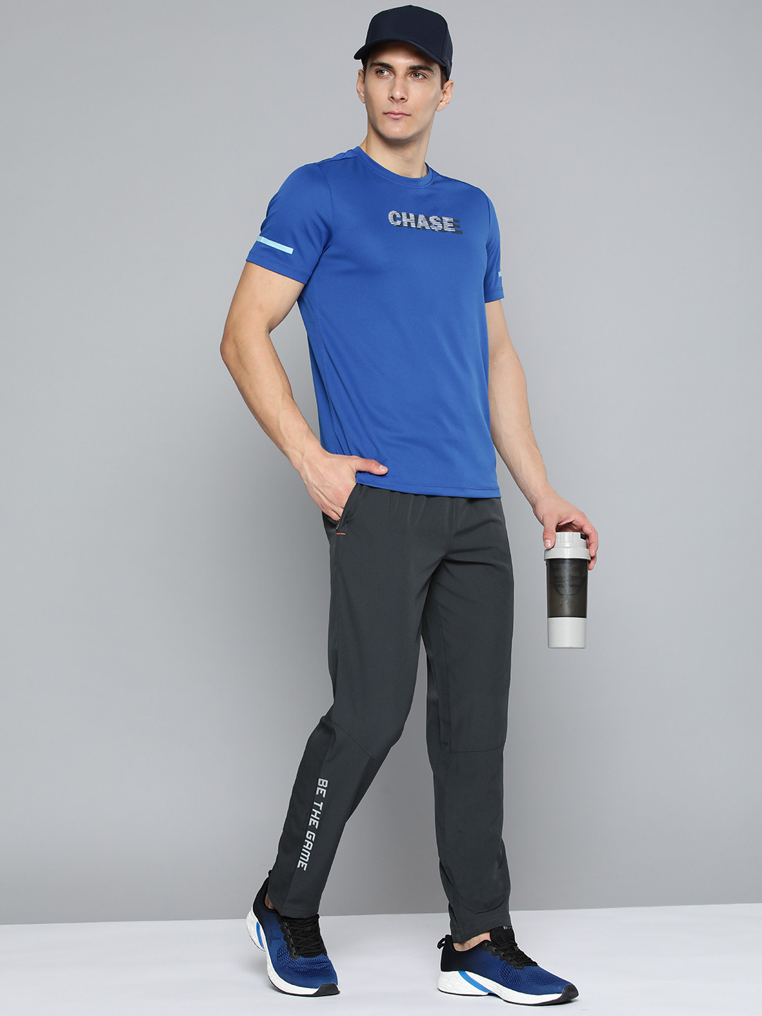 

Alcis Men Charcoal Grey Typography Track Pants