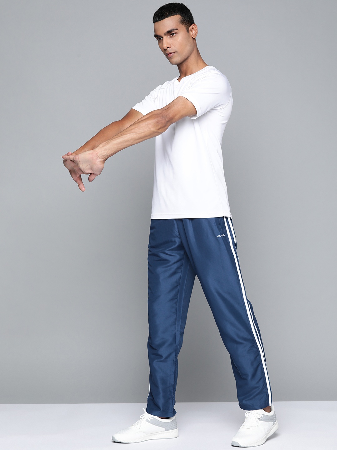 

Alcis Men Blue & White Striped Track Pants