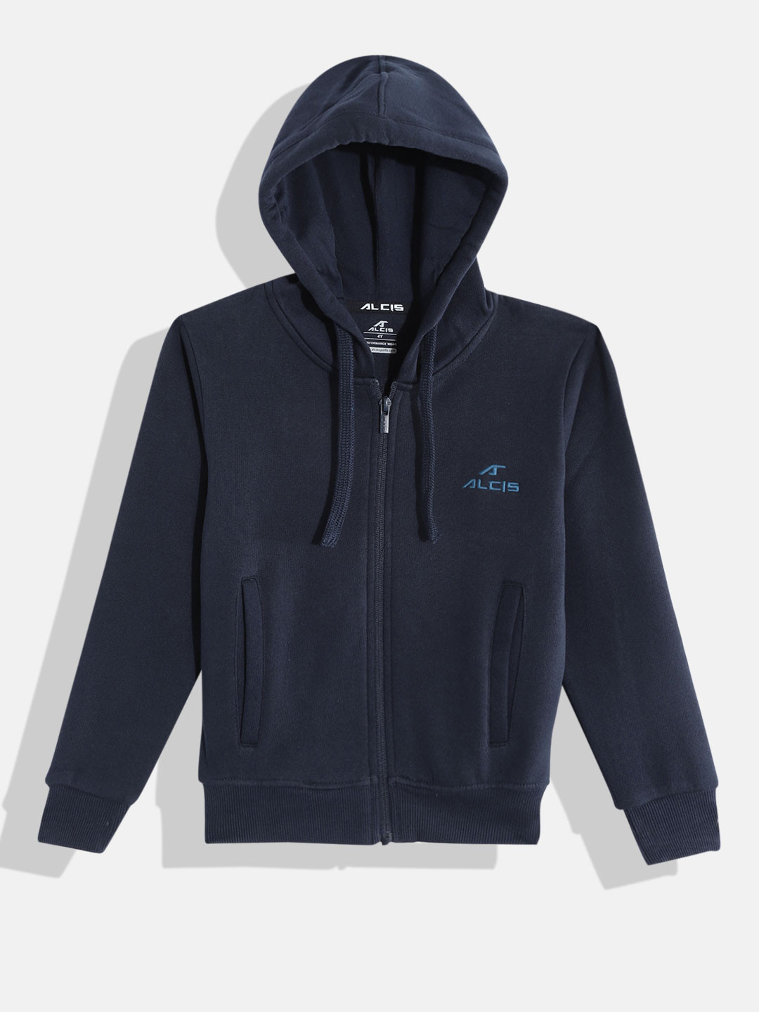 

Alcis Boys Navy Blue Solid Hooded Sweatshirt
