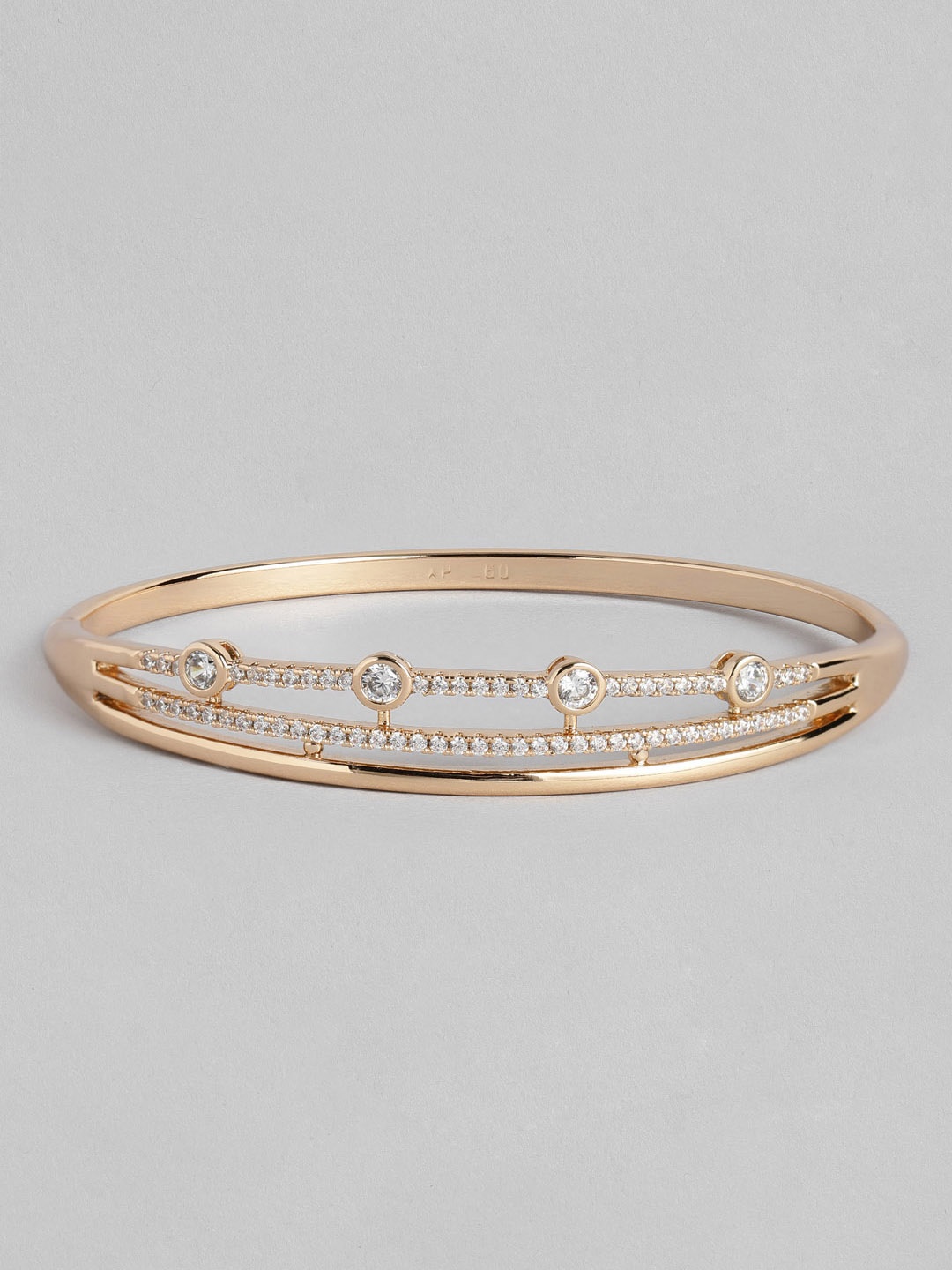 

Peora Women Gold-Toned American Diamond Gold-Plated Kada Bracelet