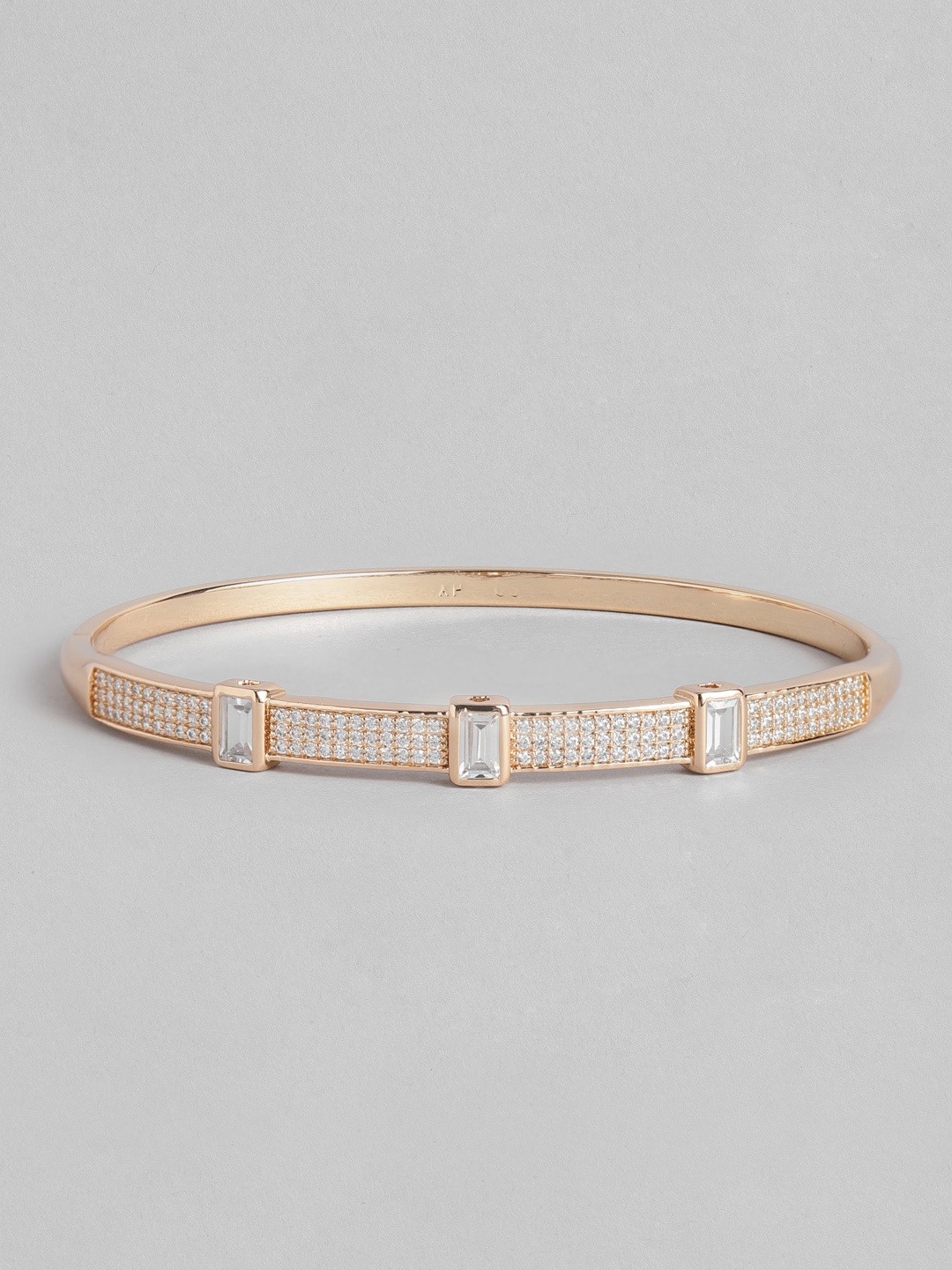 

Peora Women Gold-Toned American Diamond Gold-Plated Kada Bracelet