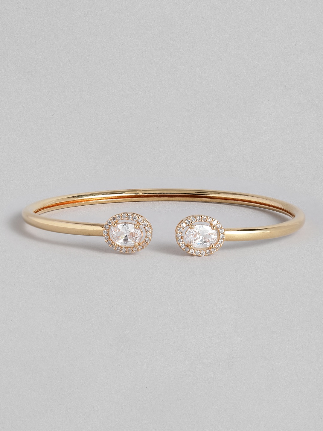 

Peora Women Gold-Toned American Diamond Gold-Plated Kada Bracelet