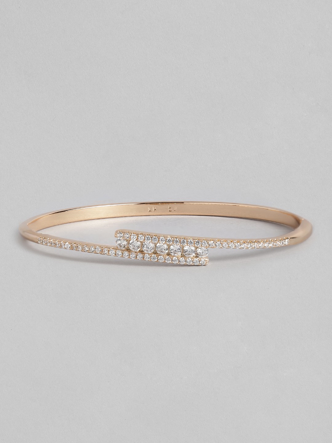 

Peora Women Gold-Toned American Diamond Gold-Plated Kada Bracelet