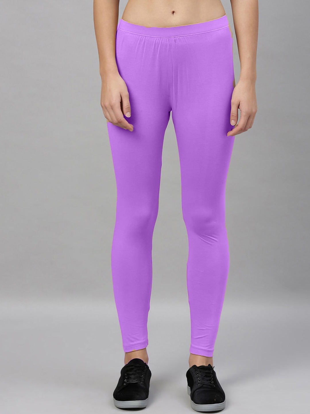 

Kryptic Women Purple Solid Ankle Length Leggings