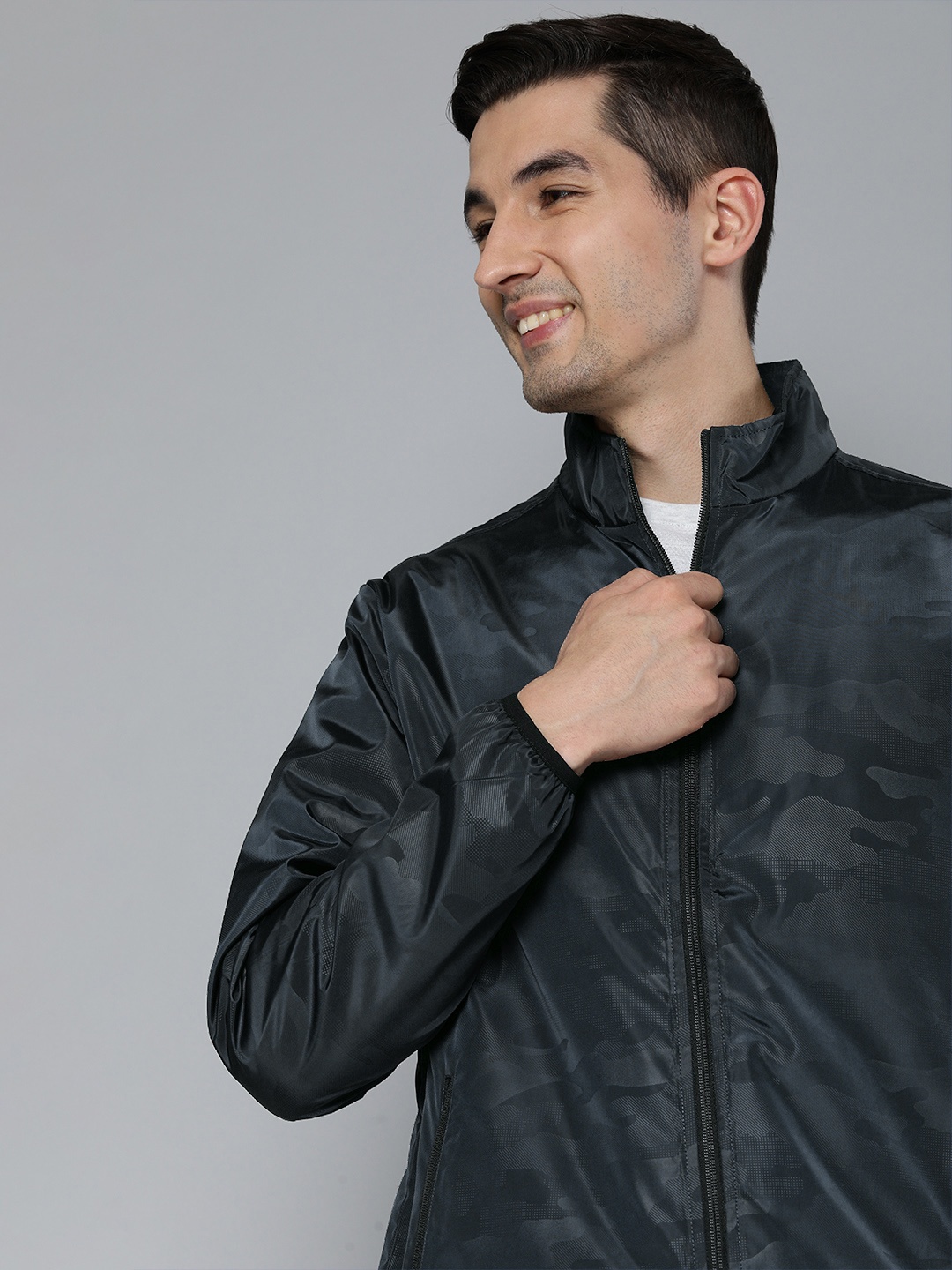 

HERE&NOW Men Navy Blue Tailored Jacket