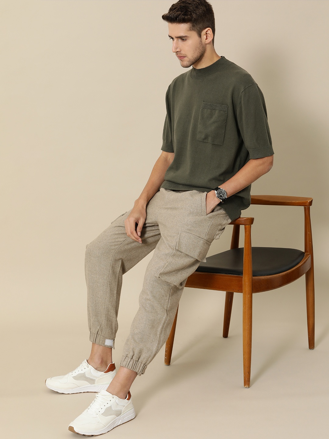 

Mr Bowerbird Men Oversized Fit Pocket T-shirt, Green