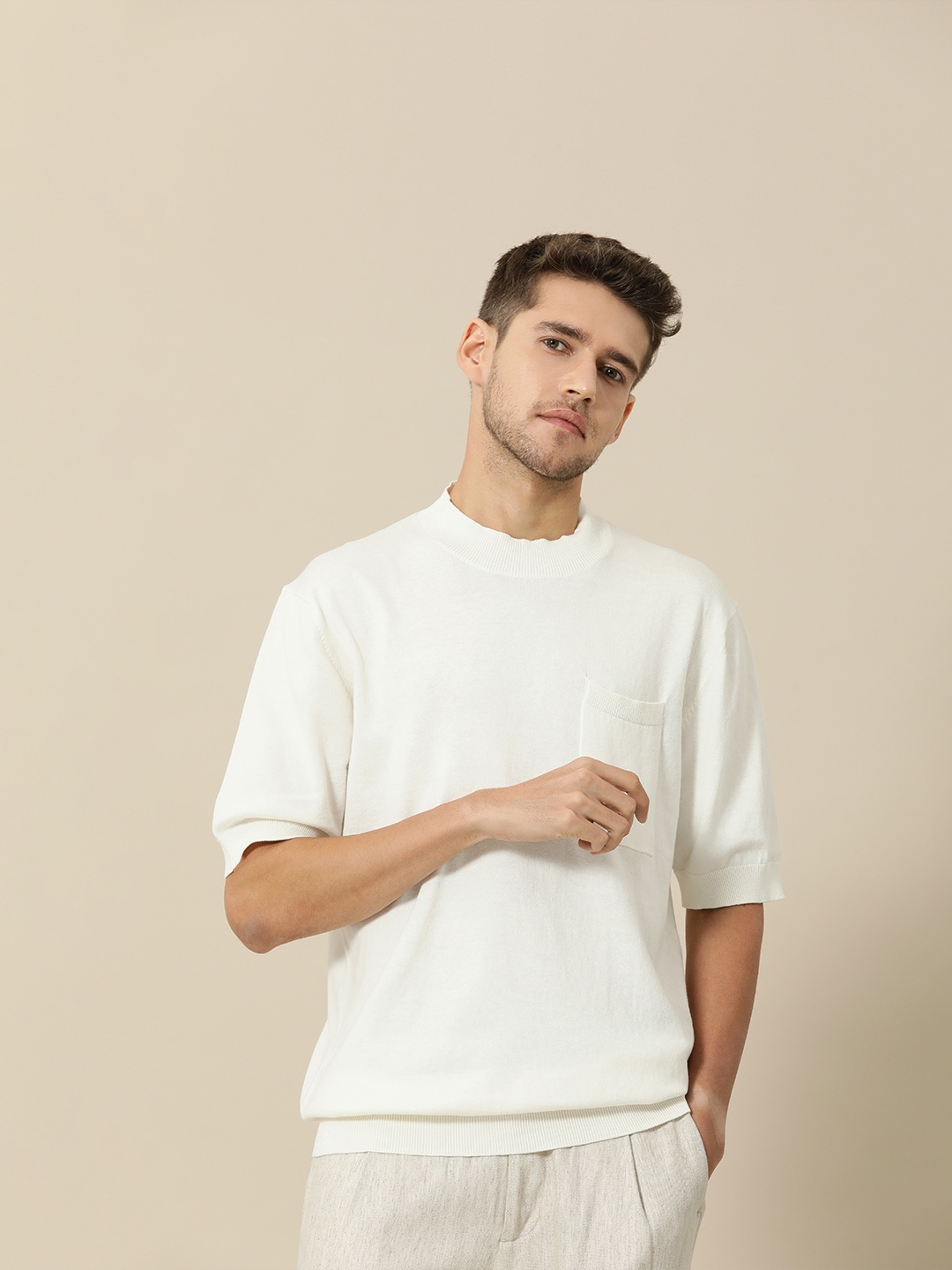 

Mr Bowerbird Men Oversized Fit Pocket T-shirt, White