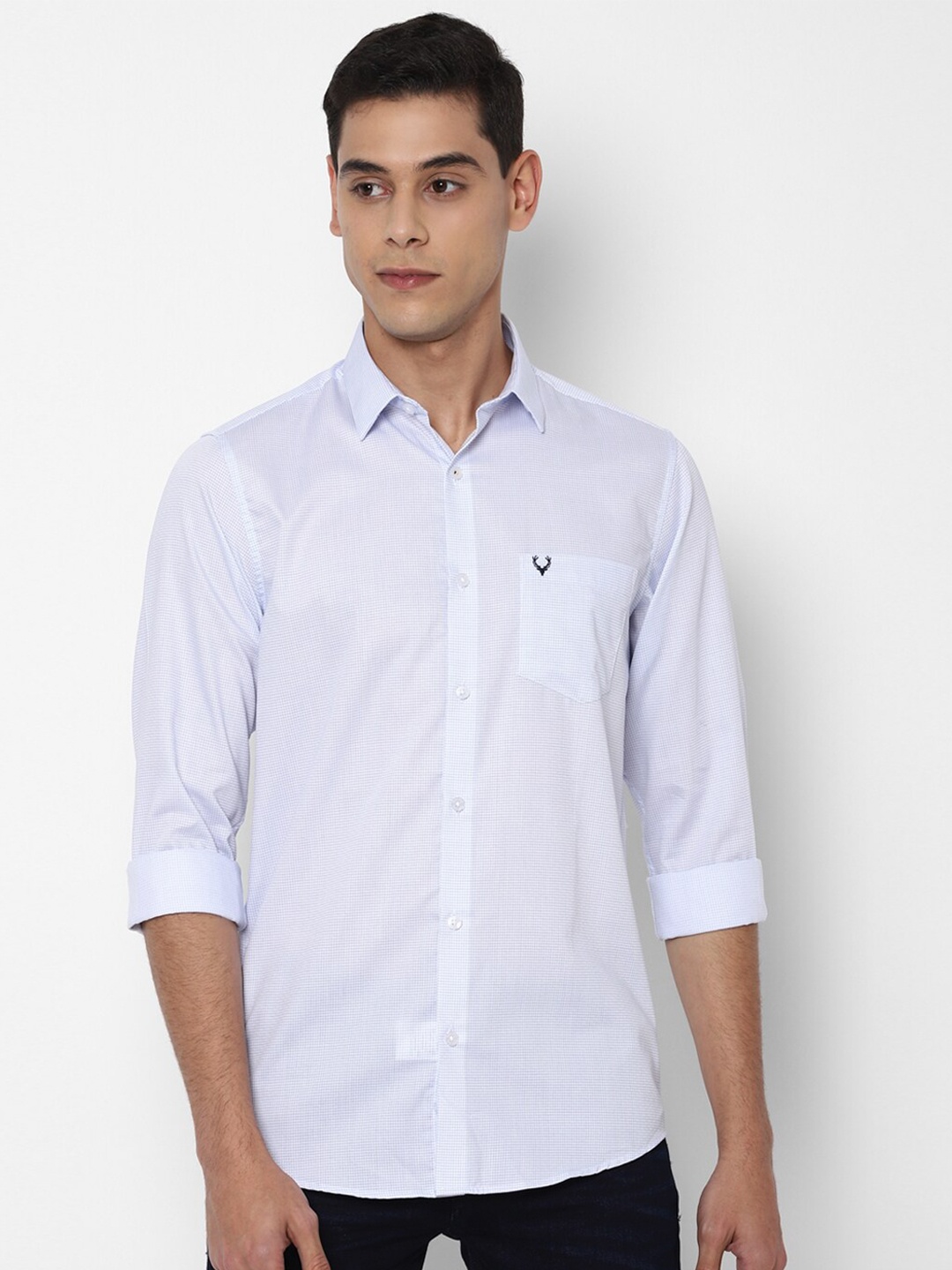

Allen Solly Men Blue Slim Fit Printed Casual Shirt