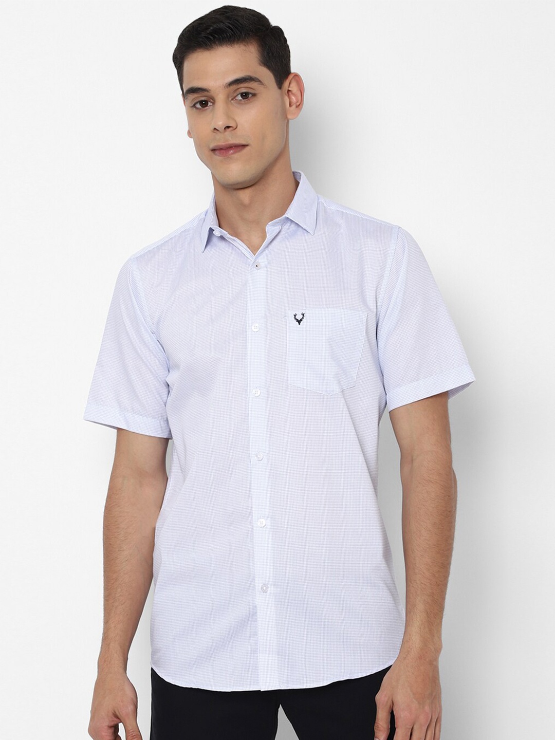 

Allen Solly Men Blue Slim Fit Micro Checked Casual Shirt