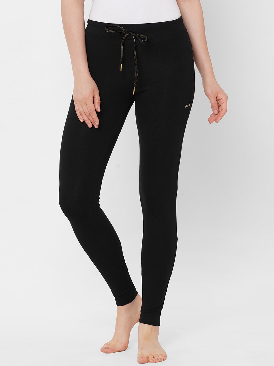 

Sweet Dreams Women Black Solid Cotton Lounge Pants