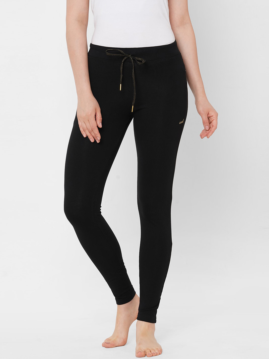 

Sweet Dreams Women Black Solid Cotton Lounge Pants