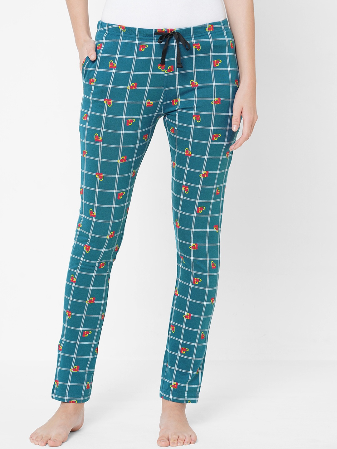 

Sweet Dreams Women Assorted Checked Cotton Lounge Pants