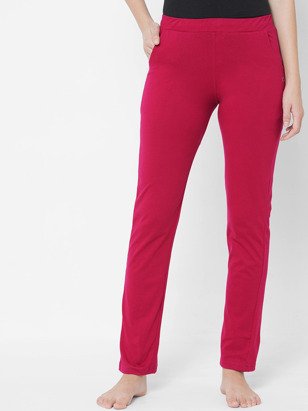 

Sweet Dreams Women Fuchsia Pink Solid Cotton Lounge Pants